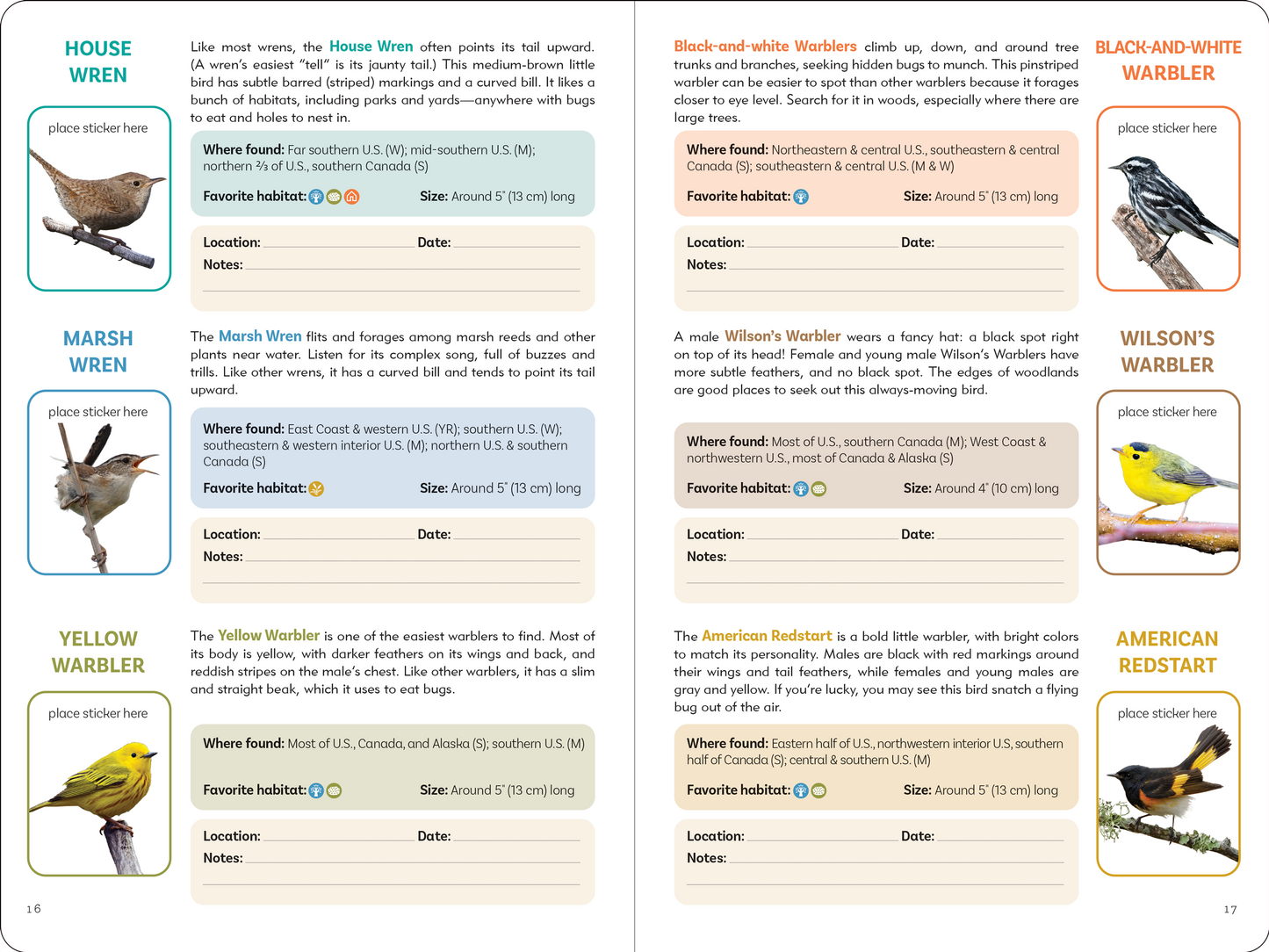 Birder's Logbook: A Sticker Book for Budding Ornithologists