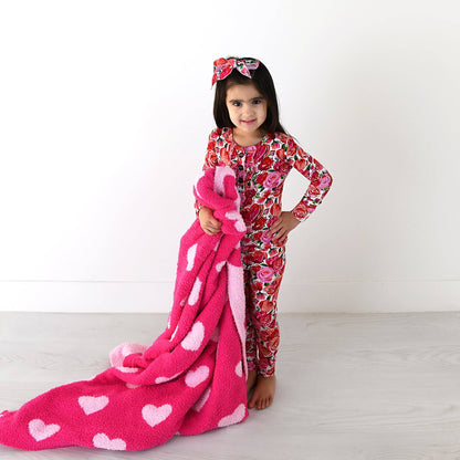 Rose Ruffle Two Piece Bamboo Toddler Outfit