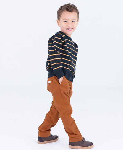 Brown Straight Chino Pants