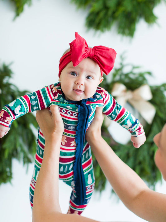 Fair Isle Friends Bamboo Footed Ruffle Pajama