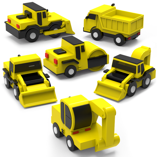 Construction Trucks Bath Toys