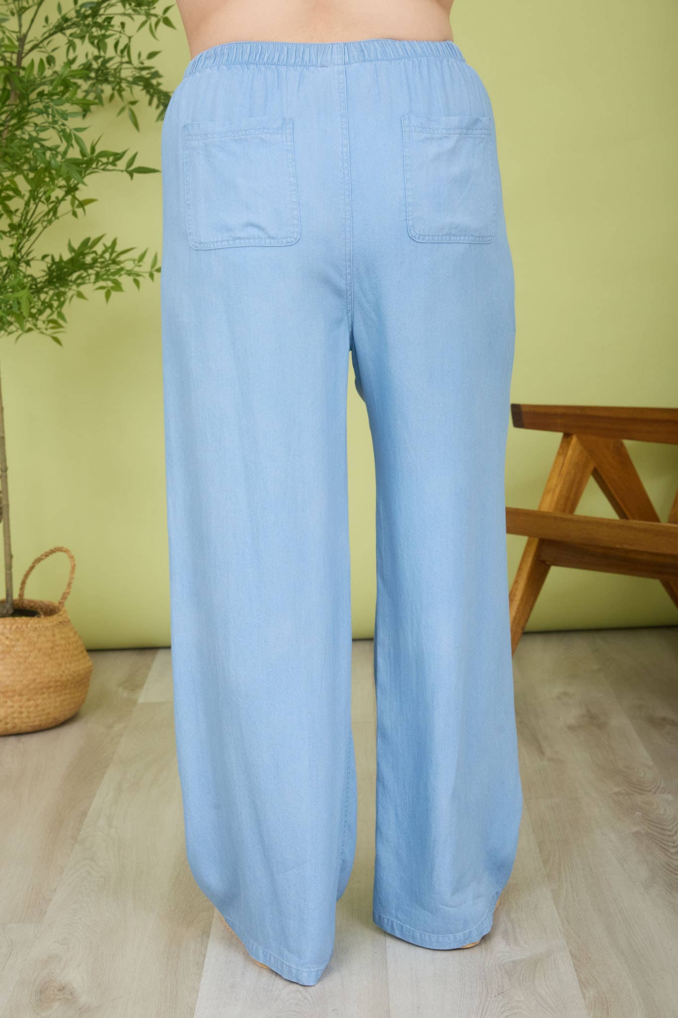 Chambray Drawstring Lounge Pants