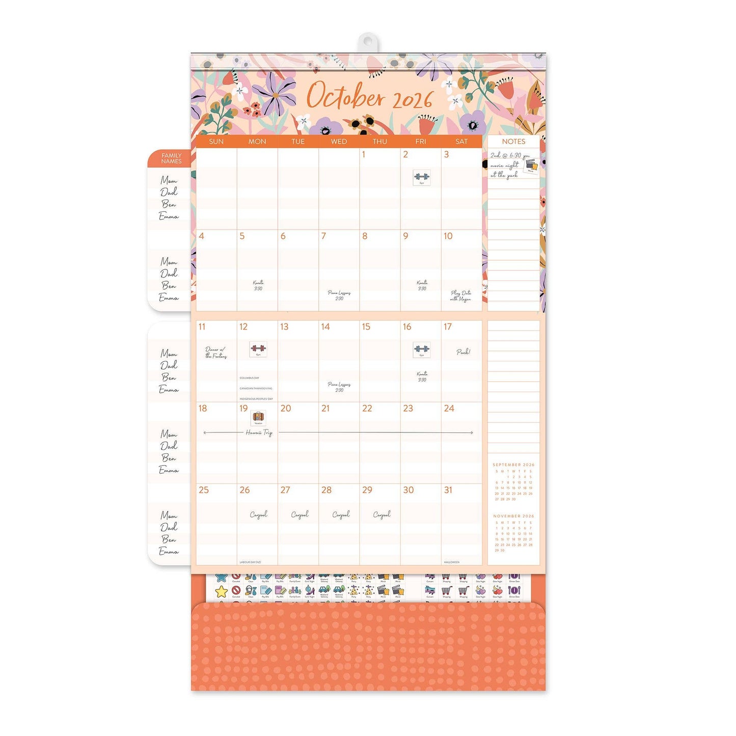 2026 Secret Garden Wall Calendar