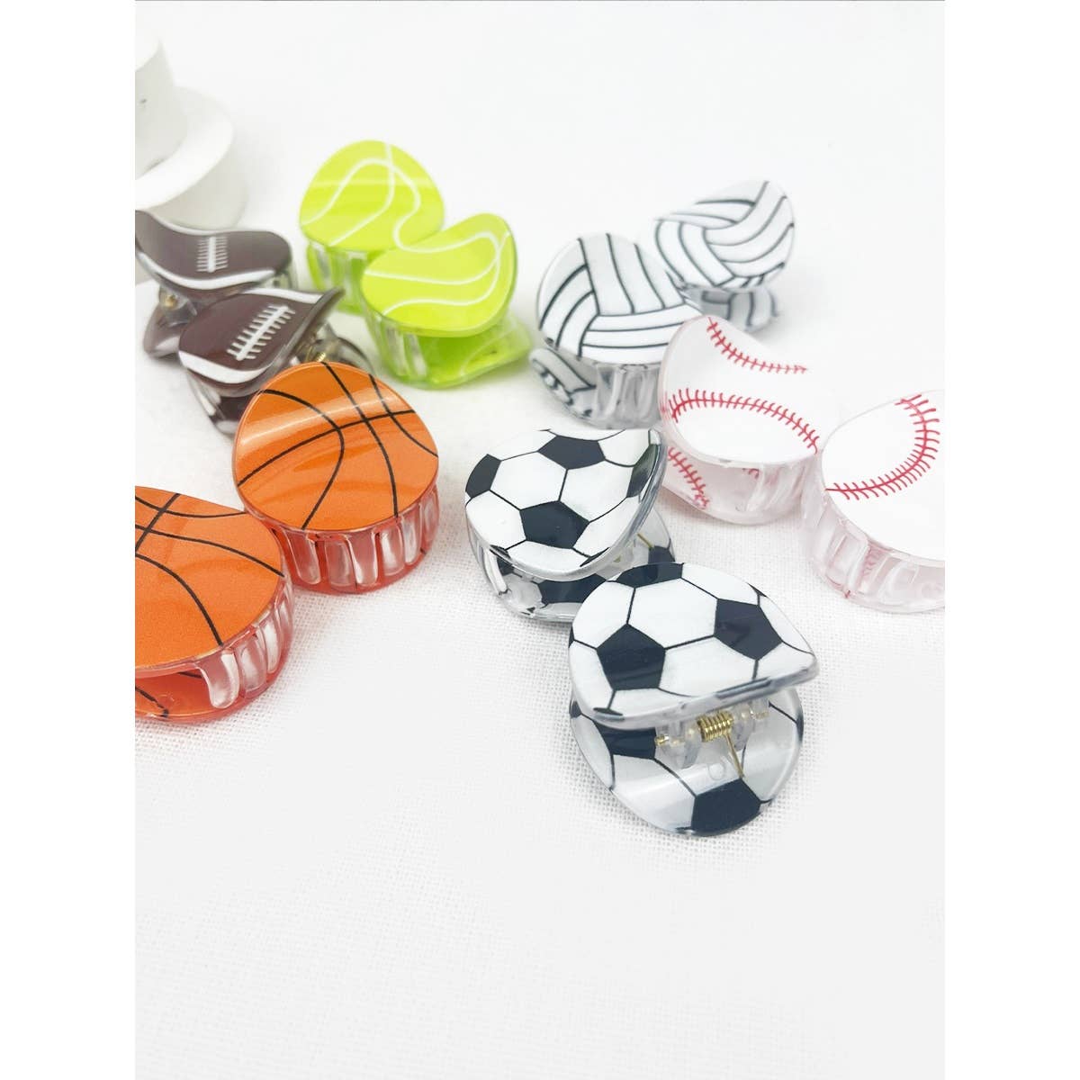 Sports Ball Hair Claw Clips