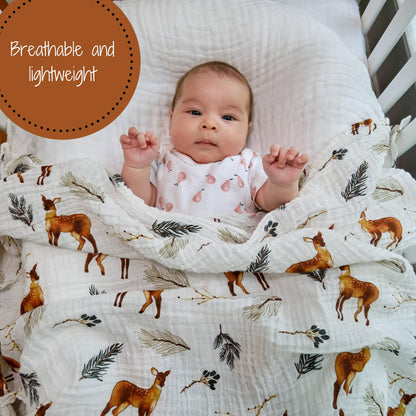 Oh Deer Baby Swaddle Blanket