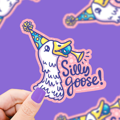 Silly Goose Party Clown Sticker