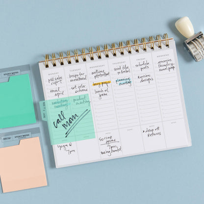 Aqua - Tabbed Transparent Sticky Notes