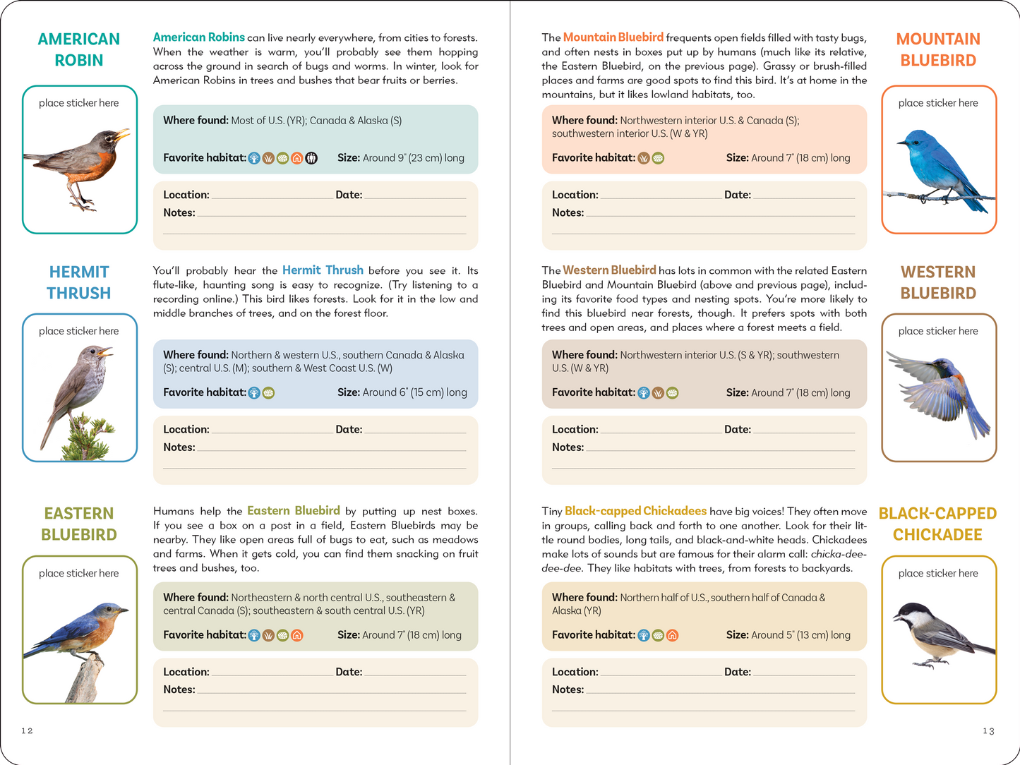 Birder's Logbook: A Sticker Book for Budding Ornithologists