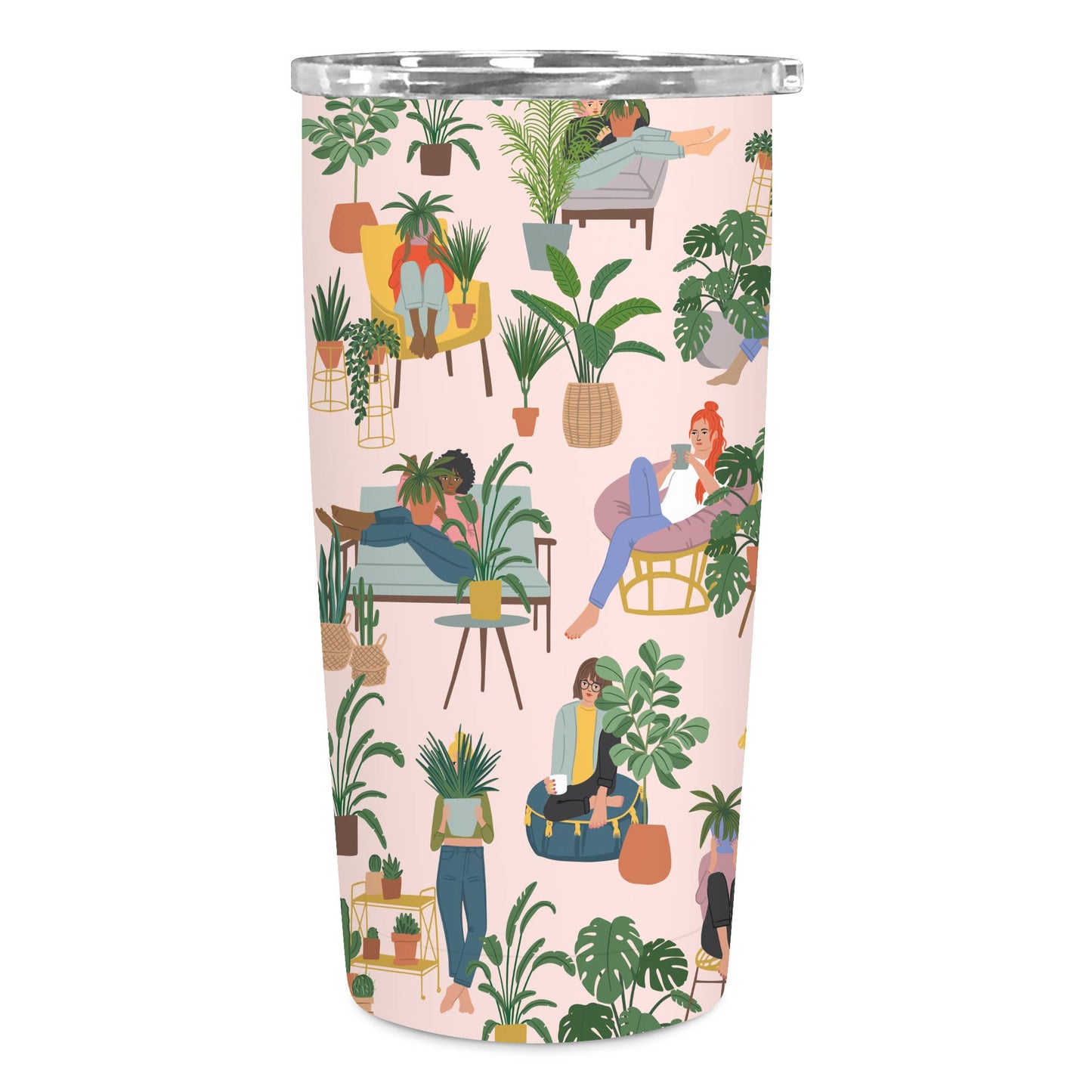 Women and Houseplants Stainless Steel Coffee Tumbler