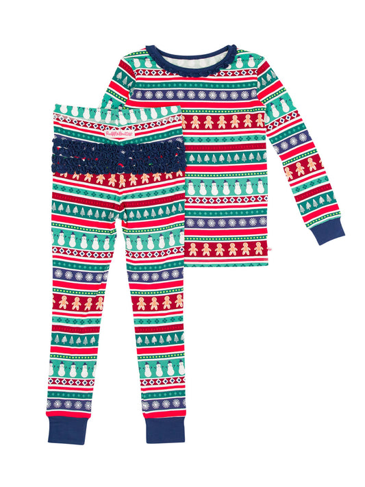 Fair Isle Friends Bamboo Ruffle Pajama Set