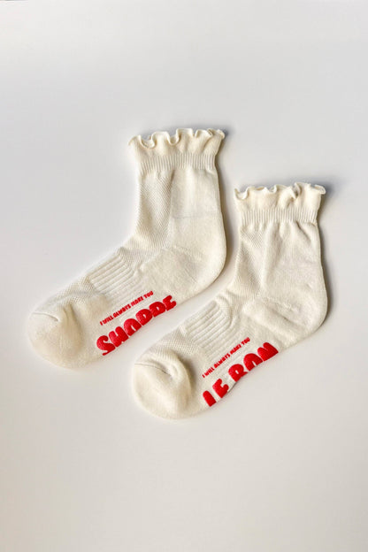 Ruffled Hugger Crew Socks
