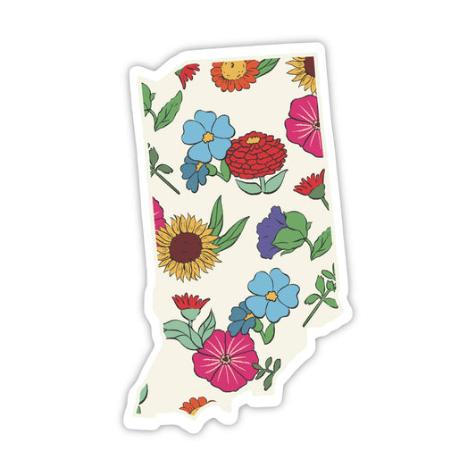 Indiana Vintage Floral Pattern Sticker