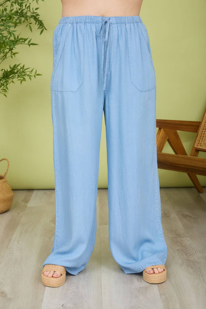 Chambray Drawstring Lounge Pants
