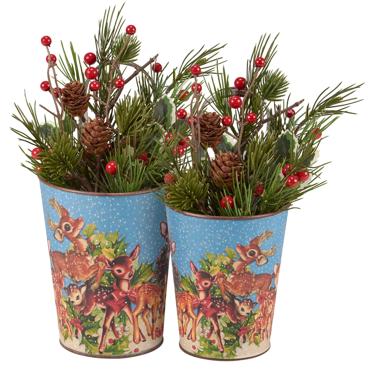 Retro Christmas Deer Wall Bucket