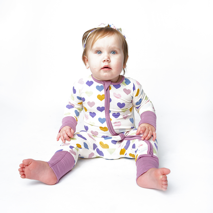 Purple Hearts Little Love PJs