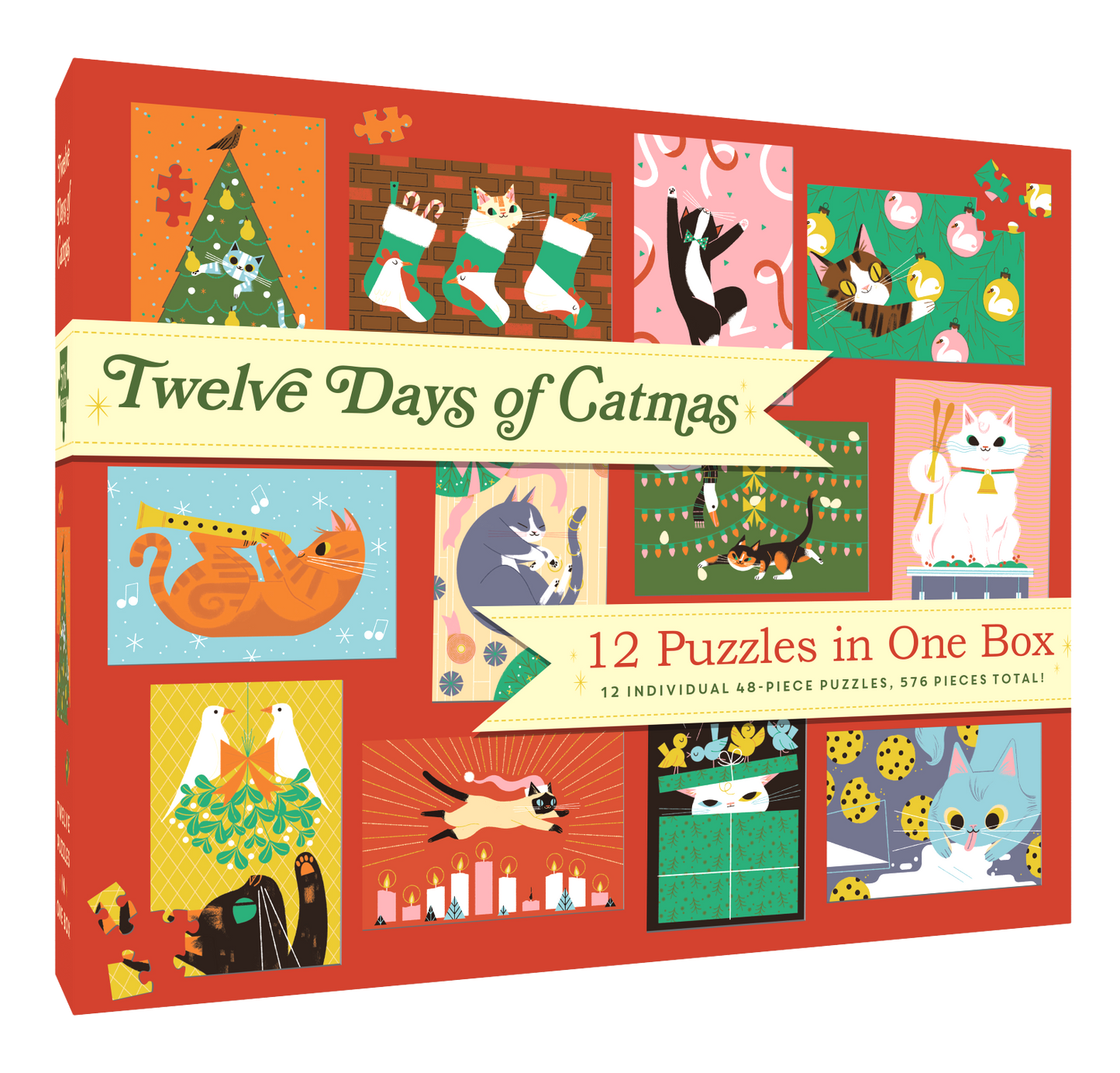 Twelve Days of Catmas: Twelve Puzzles in One Box