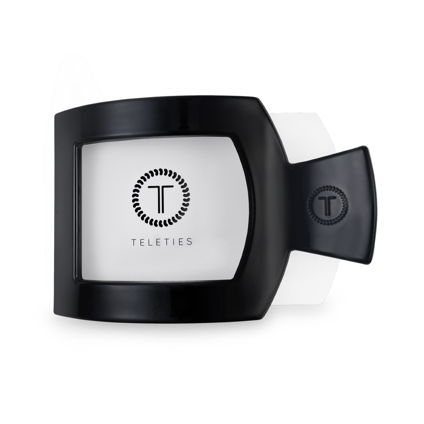 Square Flat Hair Clip | Jet Black