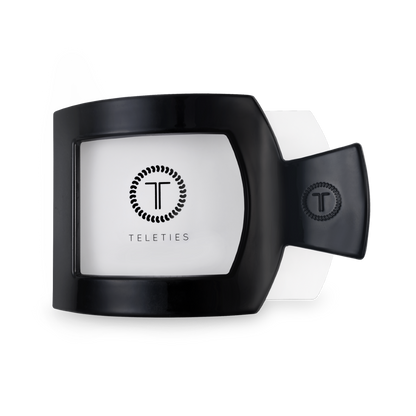 Square Flat Hair Clip | Jet Black