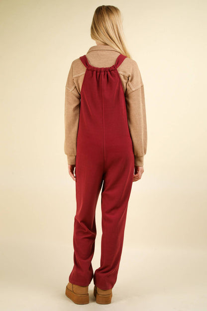 Knit Jumpsuit with Front Patch Pockets