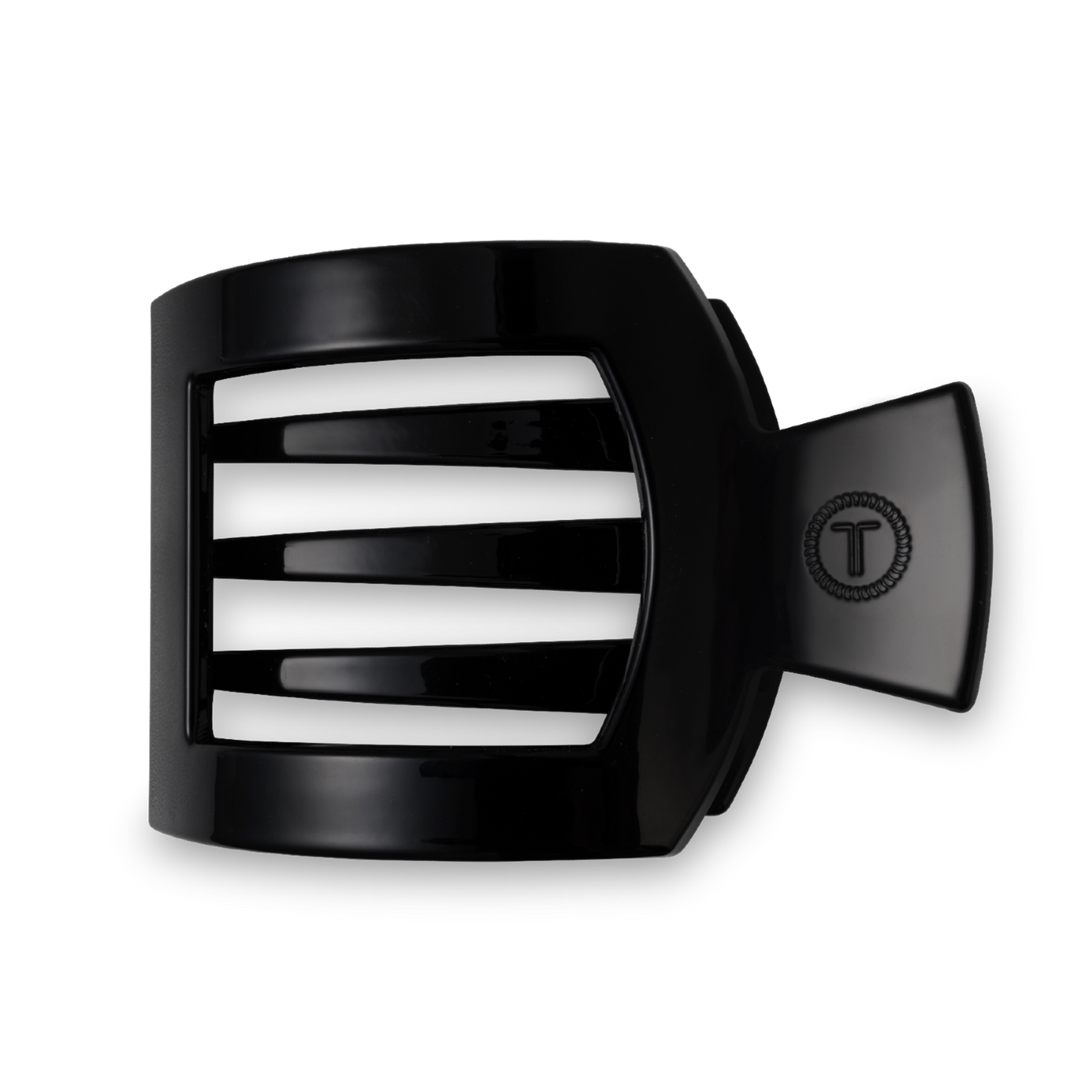 Square Flat Hair Clip | Jet Black