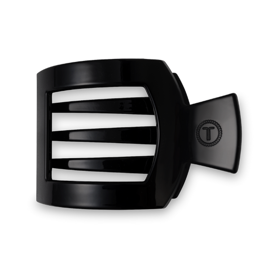 Square Flat Hair Clip | Jet Black