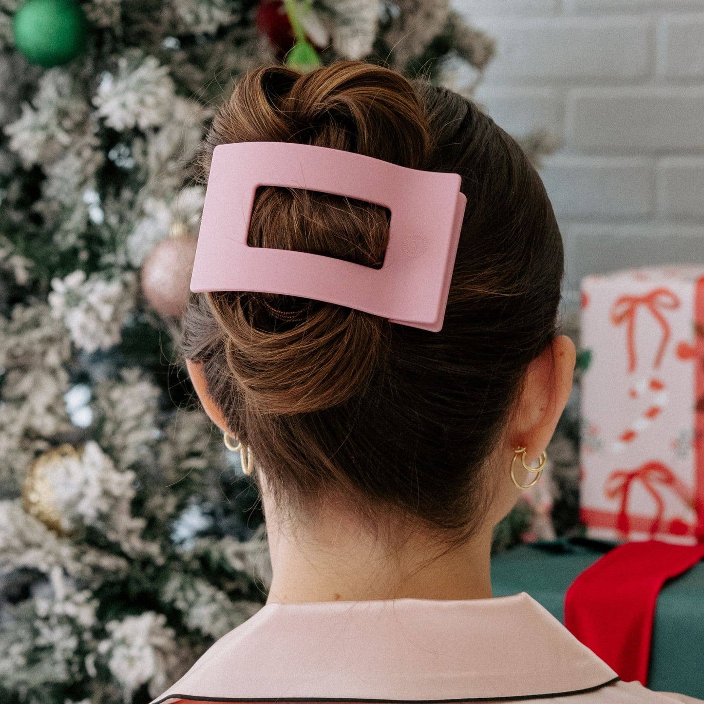 Flat Rectangle Hair Clip | Merry Pinkmas