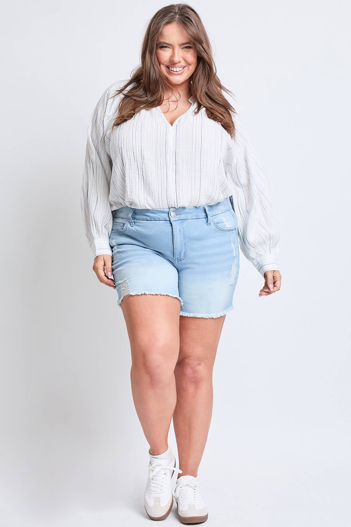 PL Frayed Hem Shorts