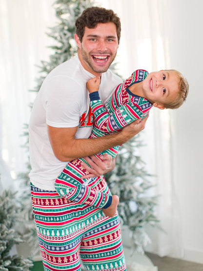 A MED Fair Isle Friends Bamboo Pajama Pants: Green