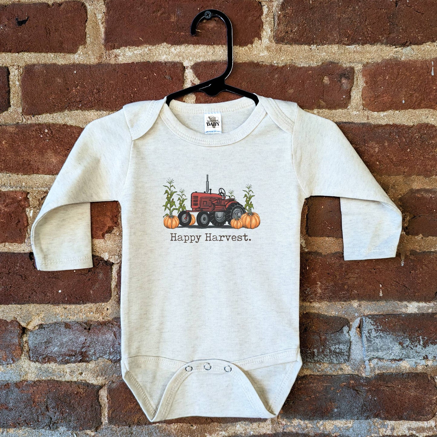 Happy Harvest Fall 2024 Country Tractor Farm Baby Body Suit