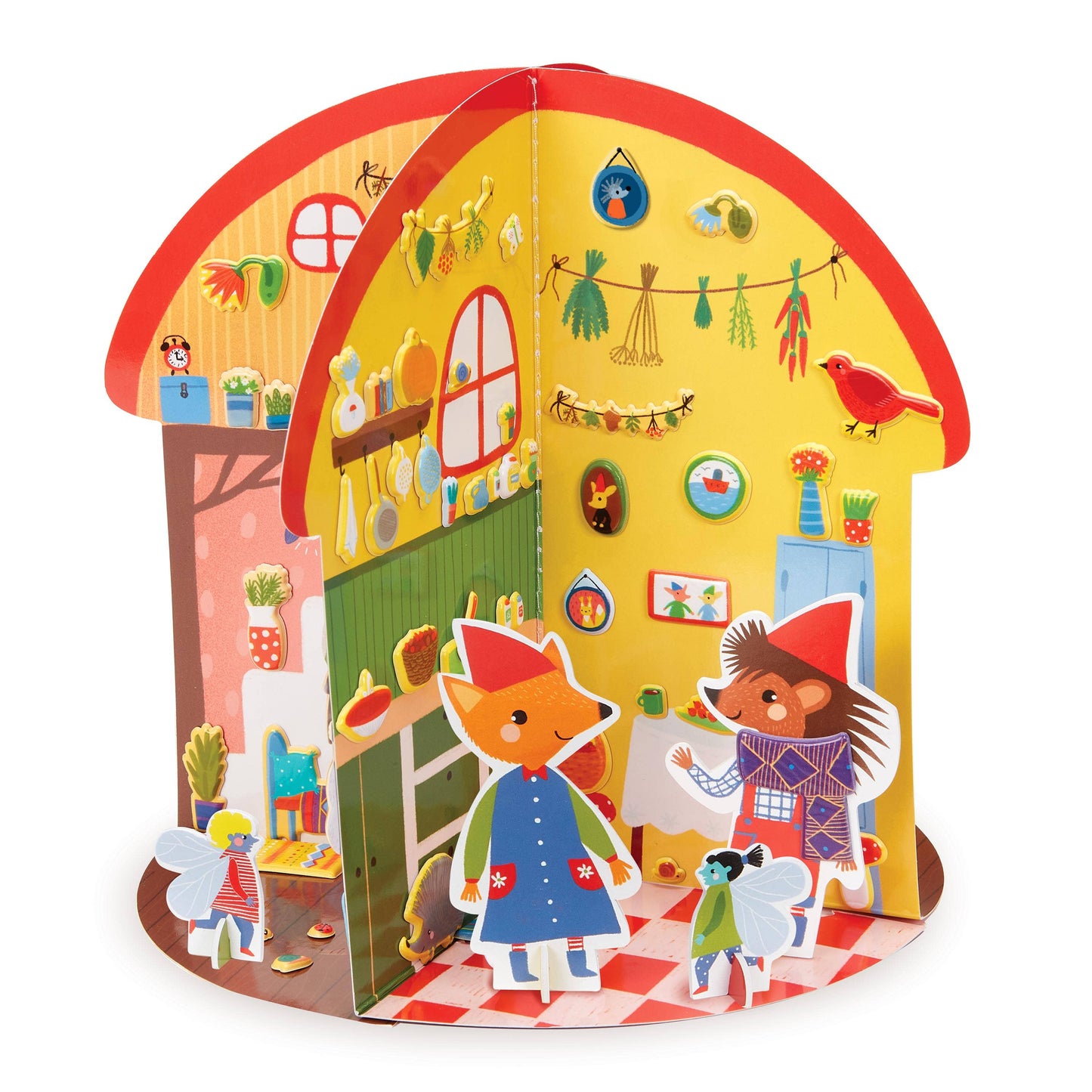 Mushroom Cottage Puffy Sticker 3D Playhouse