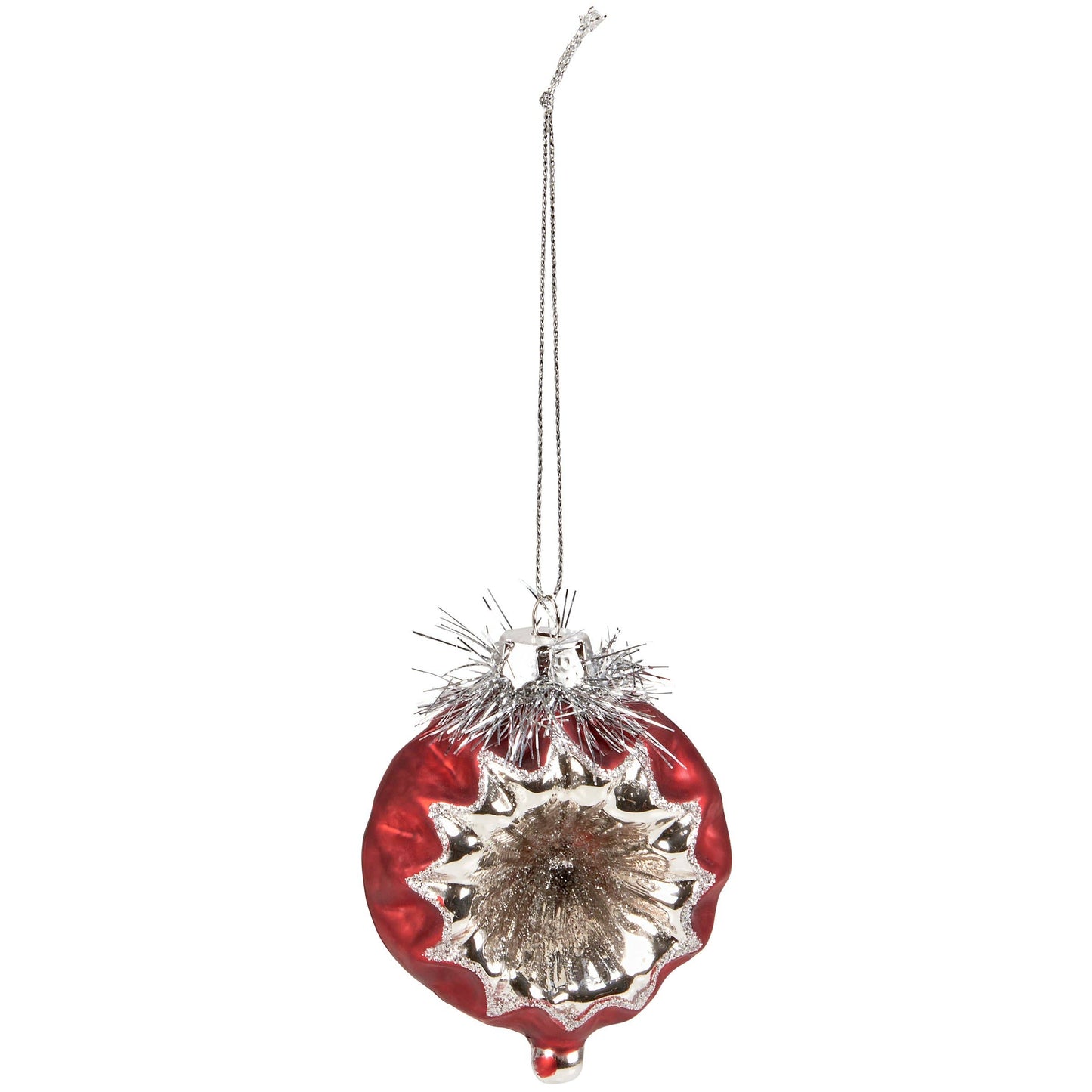 Glass Vintage Rose Ornament