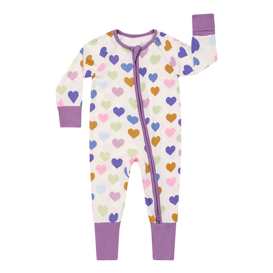 Purple Hearts Little Love PJs
