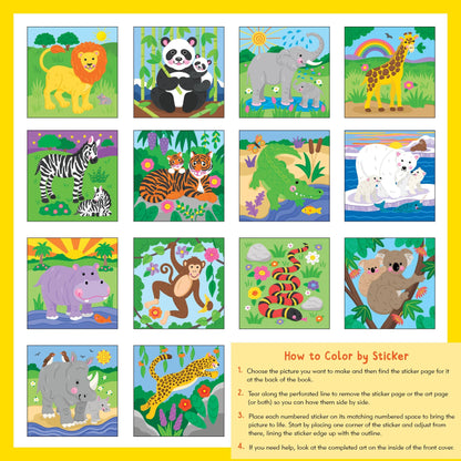 Wild Animals First Color by Sticker Book