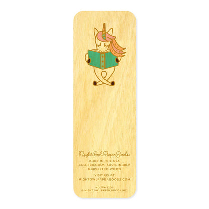Reading Unicorn Bookmark Birthday Card