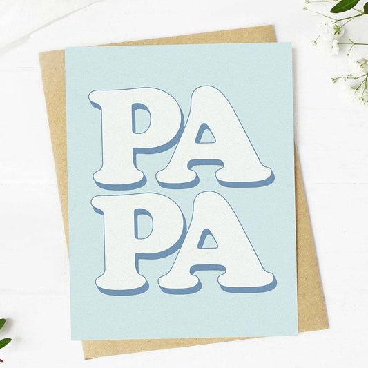Papa Text Greeting Card