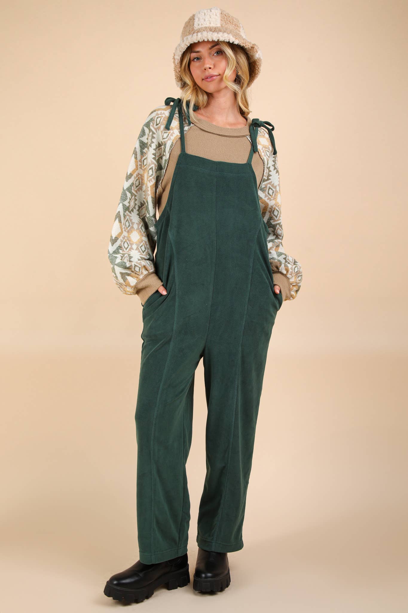 XFleece Baggy Backless Jumpsuit