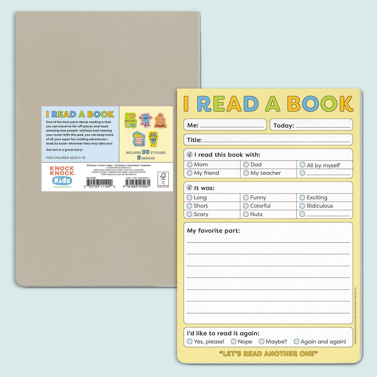 I Read a Book Playtime Pads