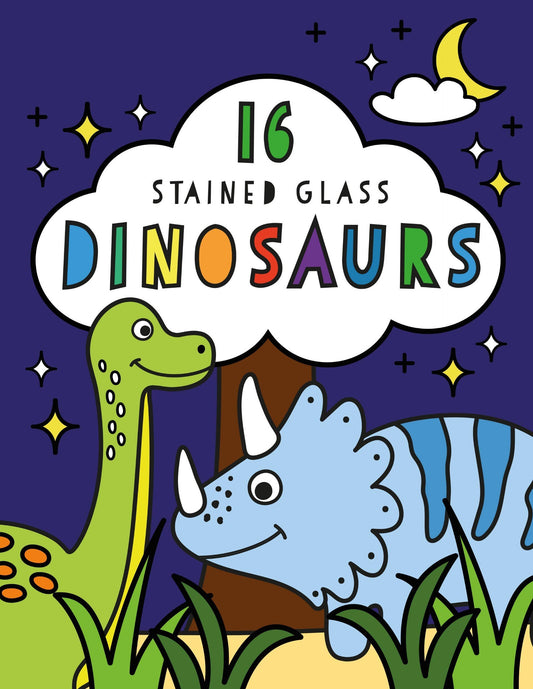 Dinosaurs Stained Glass Coloring