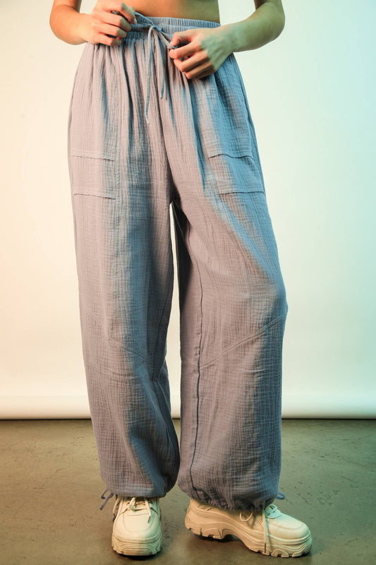 PL Wide Leg Gauze Pants
