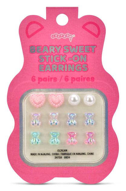 Beary Sweet Stick on Earrings