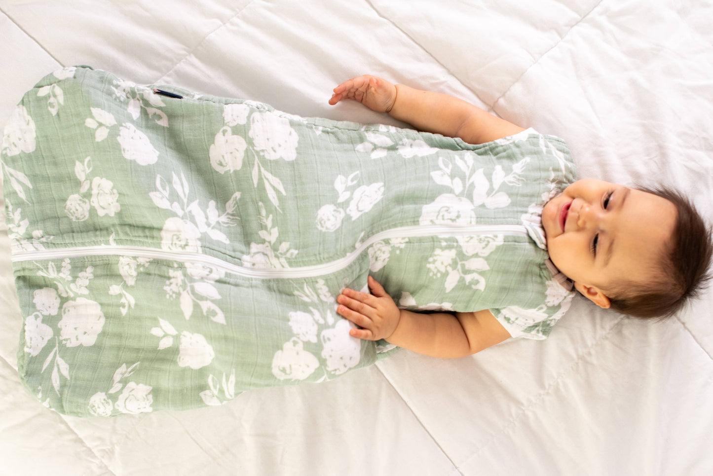 Vintage Floral Muslin Sleeper - 6-12 Months