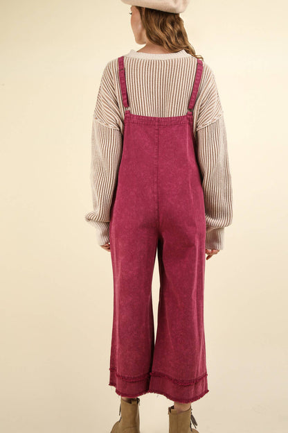 Twill Solid Overall Jumpsuit