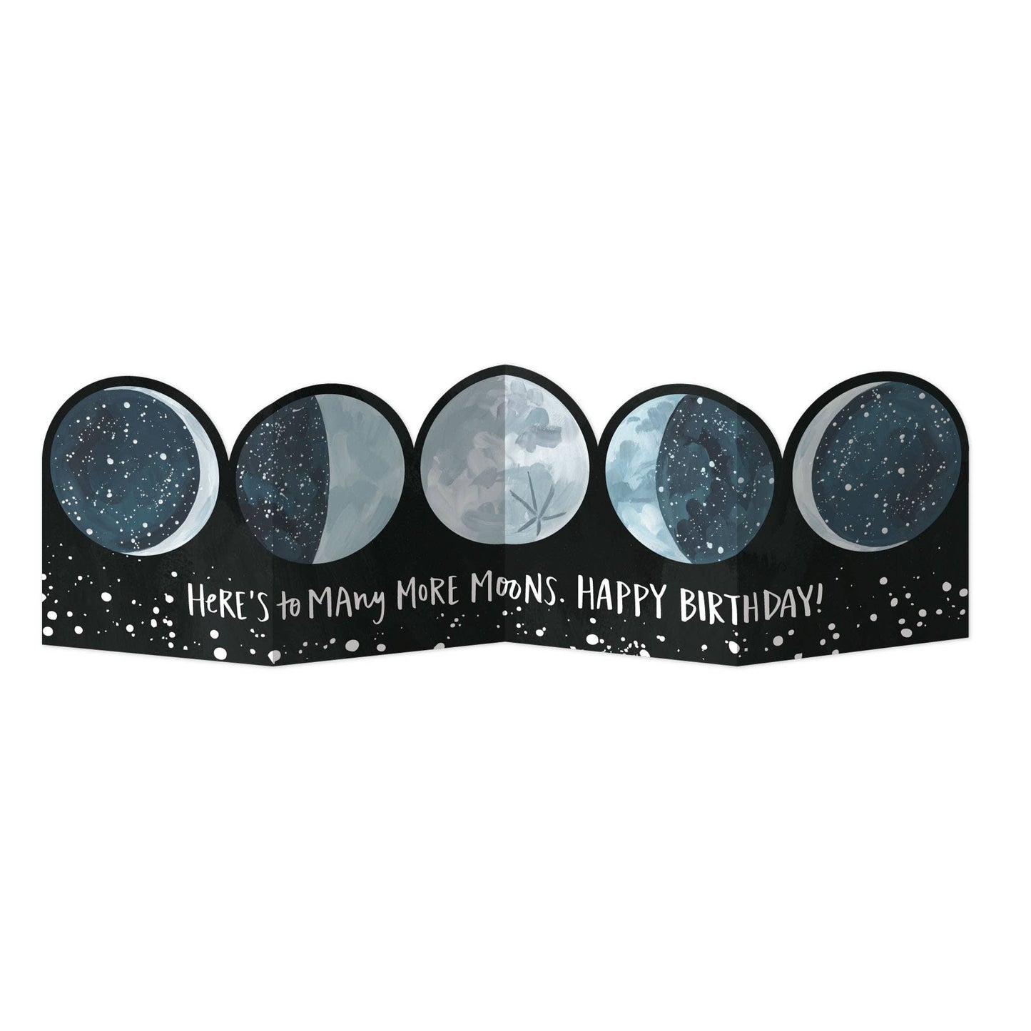 Many Moons Birthday Accordion Greeting Card