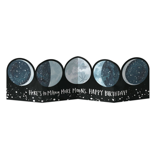 Many Moons Birthday Accordion Greeting Card