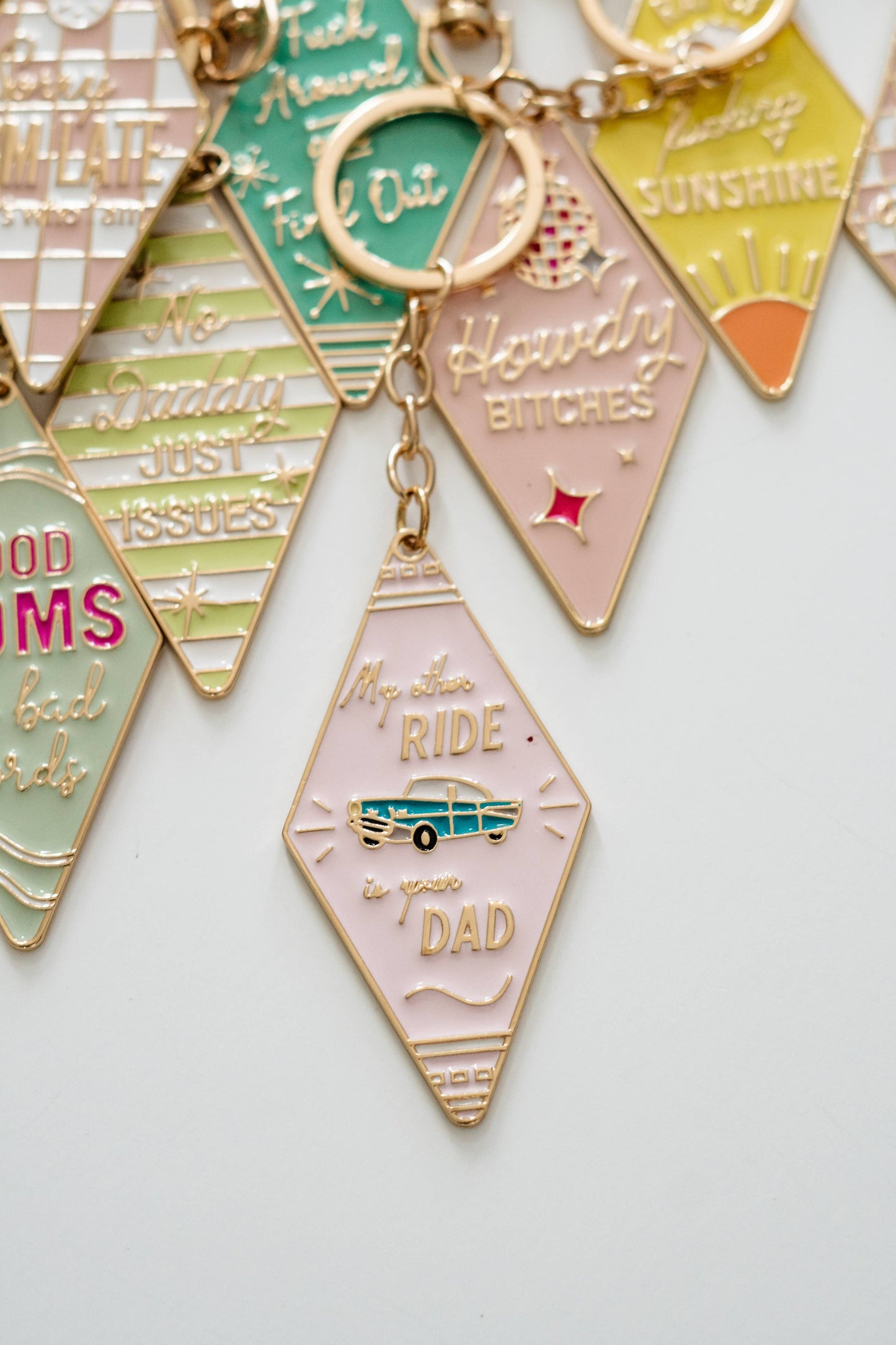 Motel Enamel Keychain
