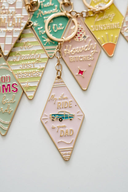 Motel Enamel Keychain