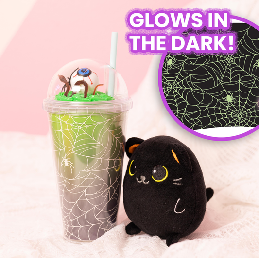 Glow in the Dark Halloween Tumbler - Spider Web