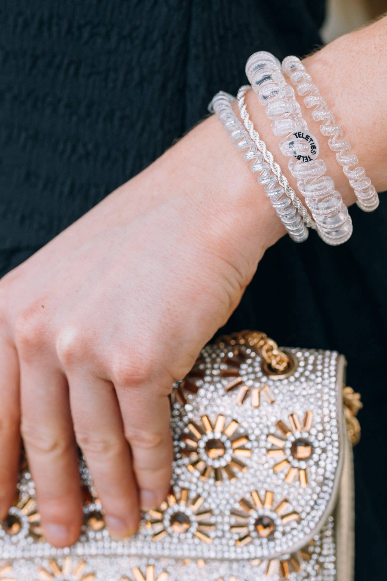 Large Spiral Hair Coils | Silver Slay Hair Ties