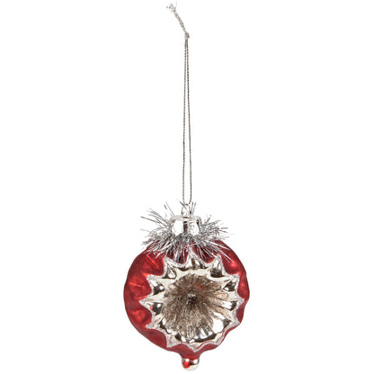 Glass Vintage Rose Ornament