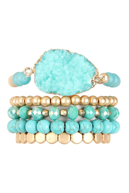 Druzy Stack Bracelet Set